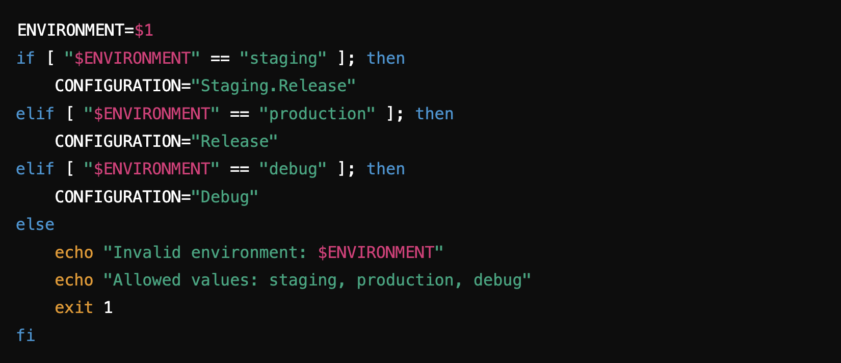 Set Configuration Based on Environment